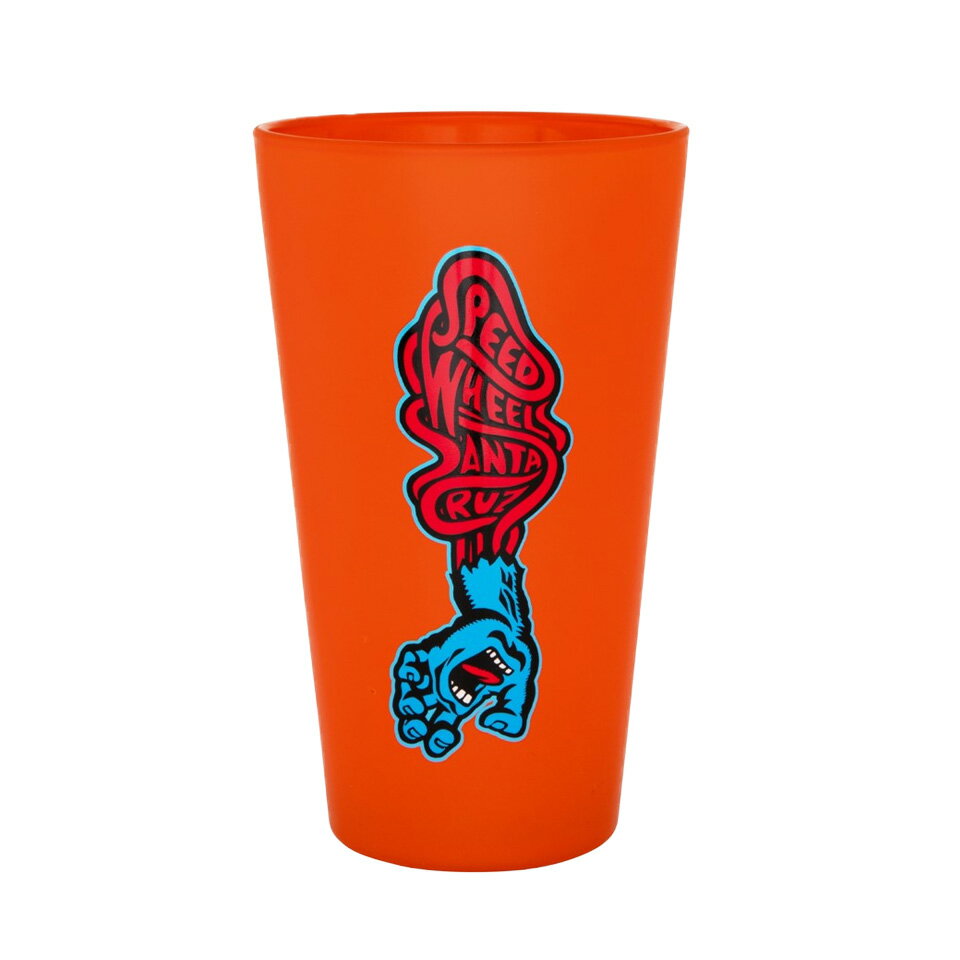【 OJ WHEELS / SPEEDWHEELS SCREAMING HAND PINT GLASS / ORANGE 】オージェイ パイントグラス コップ..