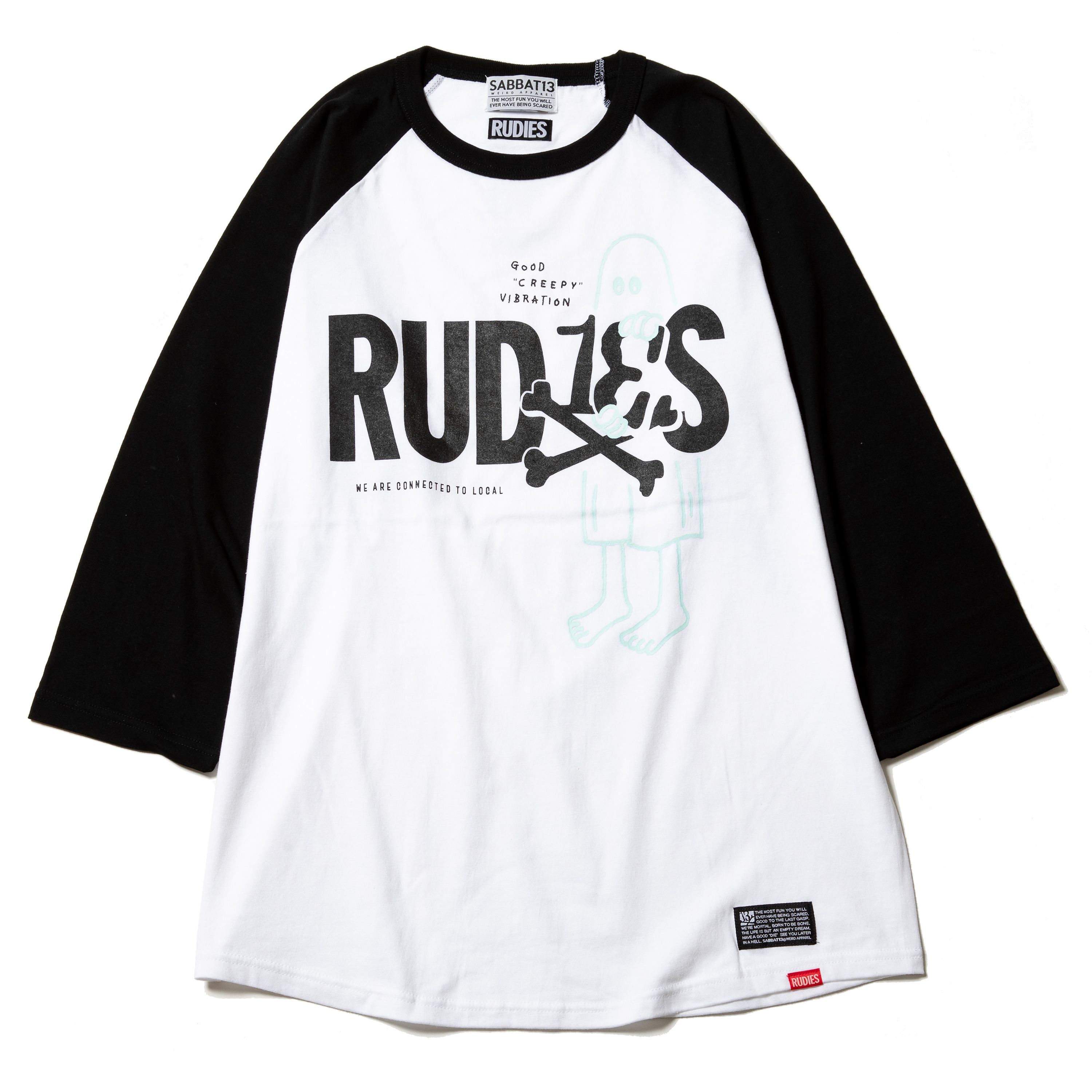 y SABBAT13 / RUD13'S RAGLAN T /@BLACK ~ WHITE z@TogT[eB[@Tog13@Tog@RUDIES@[fB[Y@TVc@O@7@~@zCg@@ubN@@