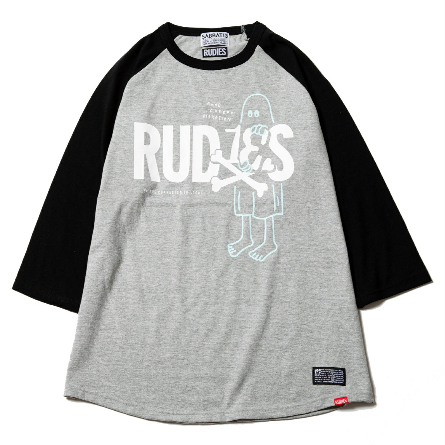 y SABBAT13 / RUD13'S RAGLAN T / BLACK ~ GRAY z@TogT[eB[@Tog13@Tog@RUDIES@[fB[Y@TVc@O@7@~@O[@DF@ubN@@