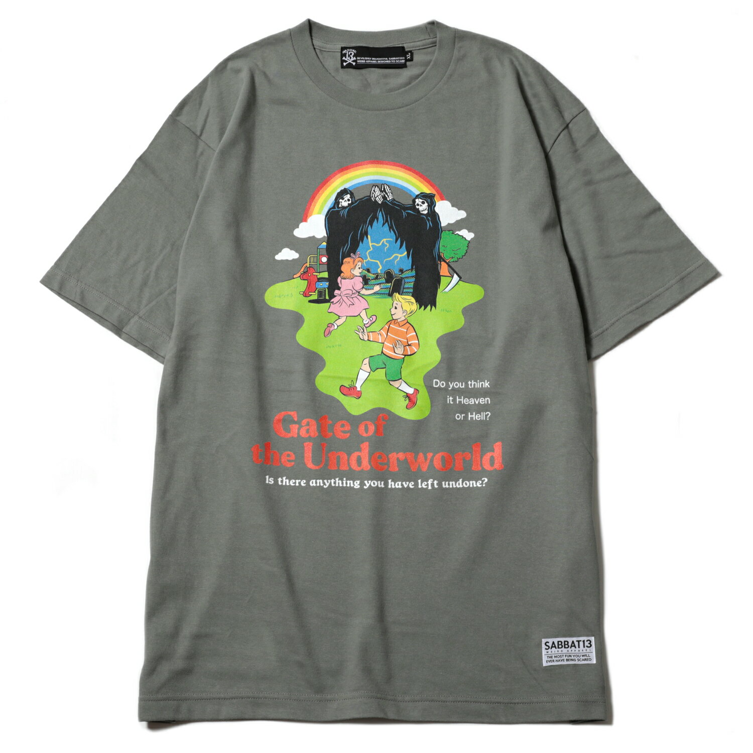 y SABBAT13 / PLAY SONG TEE / MOSS GRAY z@TogT[eB[@Tog13@Tog@TVc@@XO[@O[@DF@ԐF@