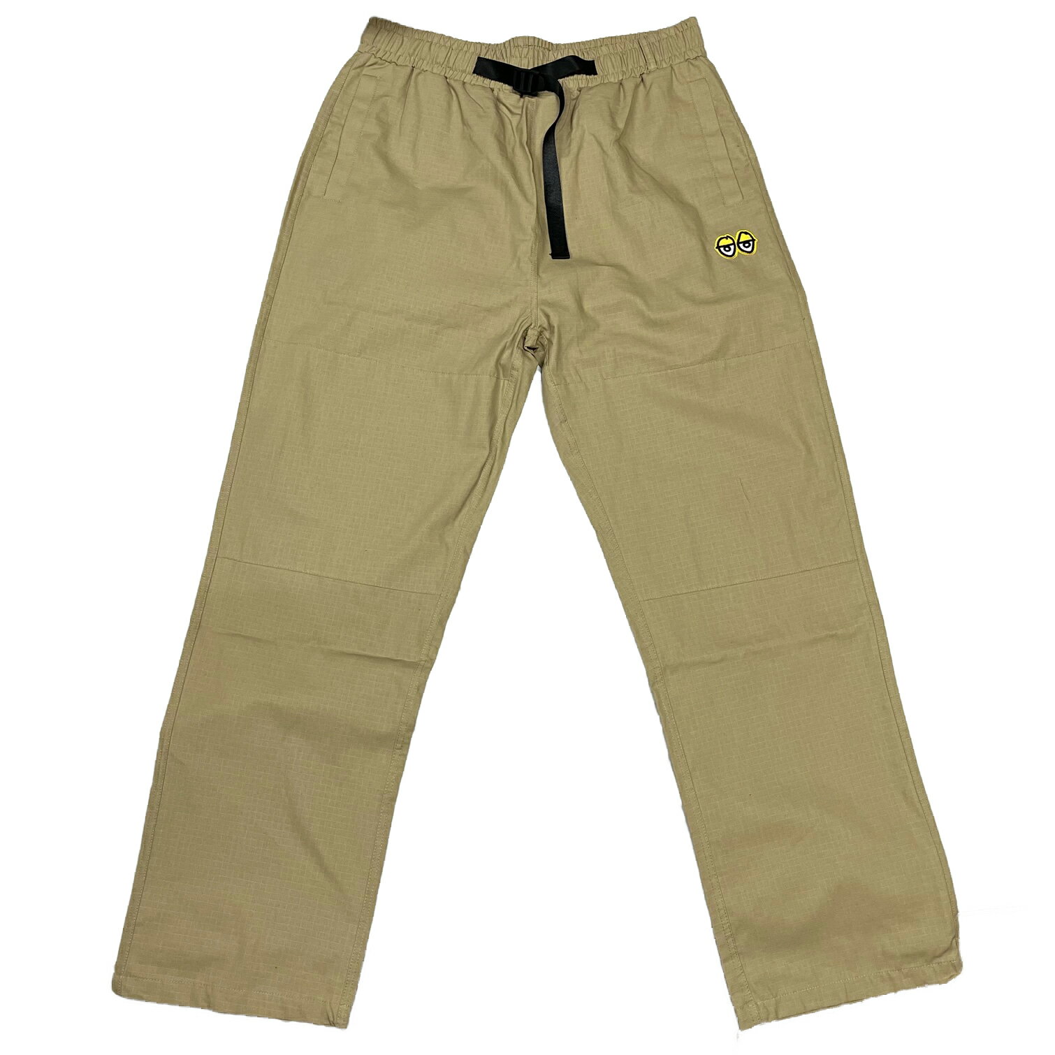 y KROOKED / EYES RIPSTOP DBL KNEE PANTS / KHAKI z NLbh pc C[W[pc bvXgbv _uj[ XP[g{[h