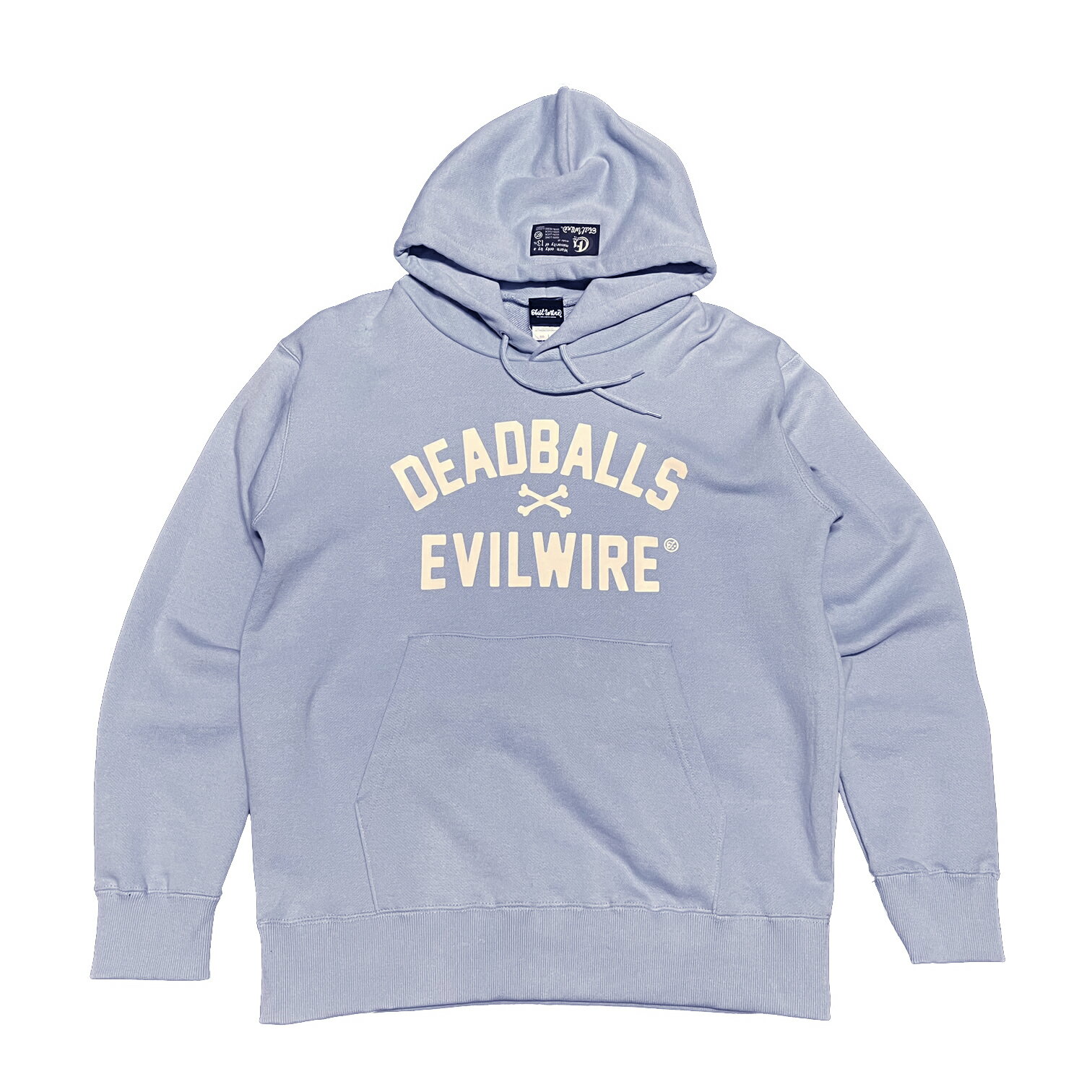 y EVILWIRE / DEADBALLS Hoodie / LIGHT BLUE z@C[rC[@CrC[@p[J[@t[fB@XEFbg@Cgu[@F@