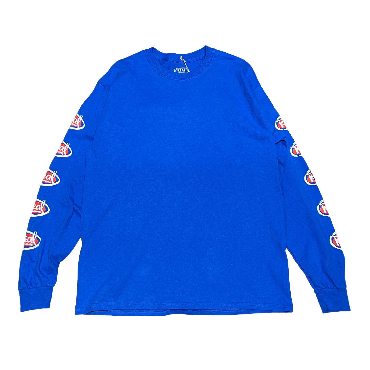 y REAL / NATAS OVAL L/S Tee / BLUE z A  TVc u[  XP[g{[h