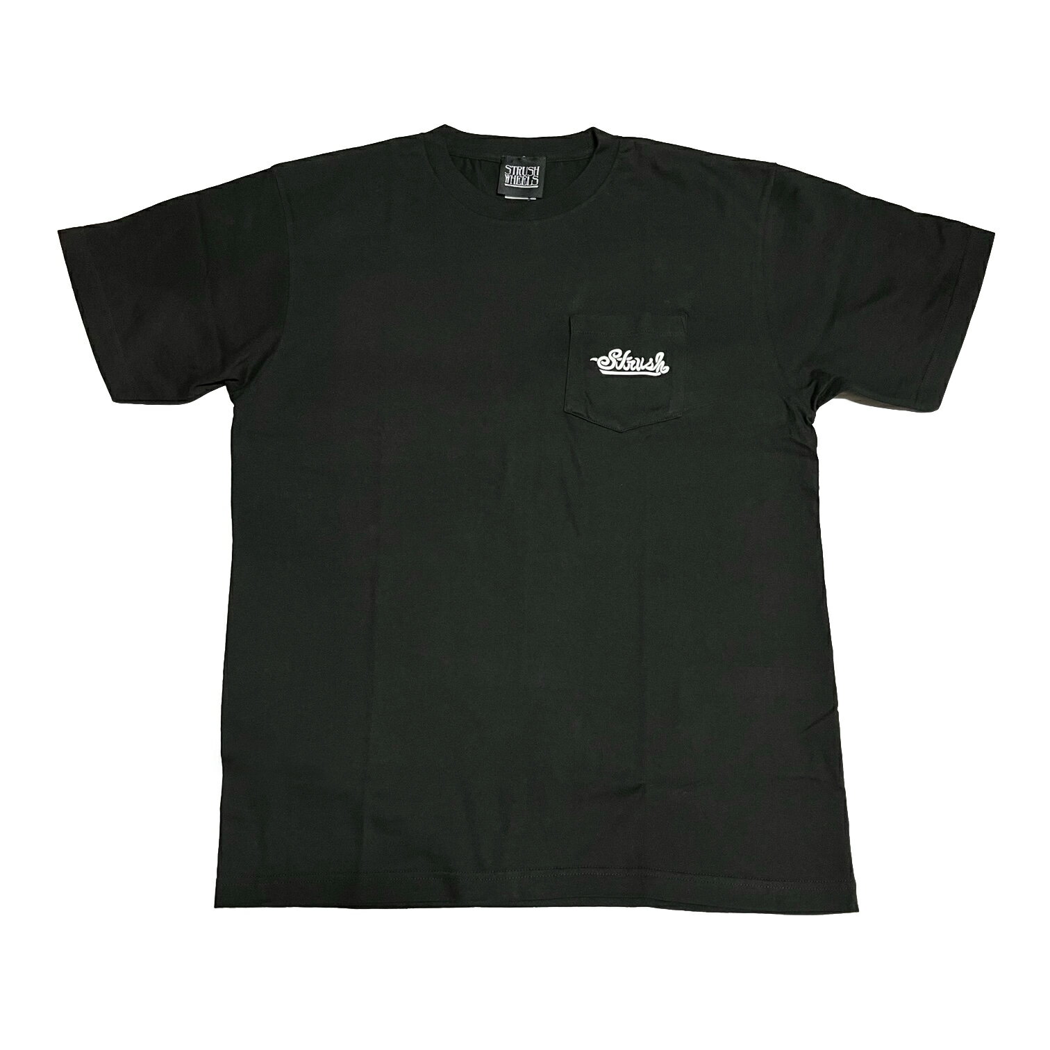 y STRUSH / SIGNATURE POCKET S/S TEE / BLACK z XgbV  |PbgTVc ubN  XP[g{[h