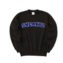 【 SNEAKYZ / OLD LOGO SWEAT / BLACK 】 スニーキーズ クルーネック スウェット トレーナー ブラック 黒 スノーボード スノボ