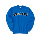 【 SNEAKYZ / OLD LOGO SWEAT / BLUE 】 スニーキーズ クルーネック スウェット トレーナー ブルー 青 スノーボード スノボ