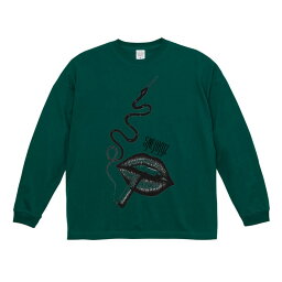 【 SNEAKYZ / LIP SMOKE L/S TEE / GREEN 】　スニーキーズ　Tシャツ　ロンT　長袖　グリーン　緑 スノーボード スノボ