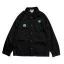 【 Greebie / Jumper work jacket / BLACK 】 グリービー シャツ 長袖シャツ シャツジャケット シャケット ブラック 黒 送料無料