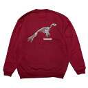 【 Greebie / Skull seal Sweat / WINE RED 】 グリービー クルーネック スウェット トレーナー ワインレッド バーガンディ レッド 赤 送料無料