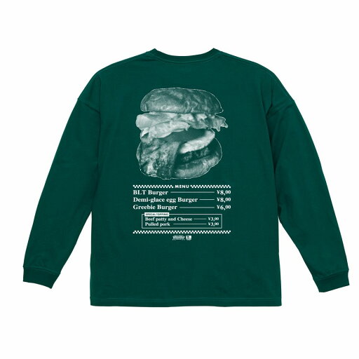 【 Greebie / Burger Menu L/S Tee / FOREST GREEN 】 グリービー Tシャツ ロンT 長袖 フォレストグリーン グリーン 緑 深緑 送料無料 【 Greebie / Burger Menu L/S Tee / FOREST GREEN 】 グリービー Tシャツ ロンT 長袖 フォレストグリーン グリーン 緑 深緑 送料無料