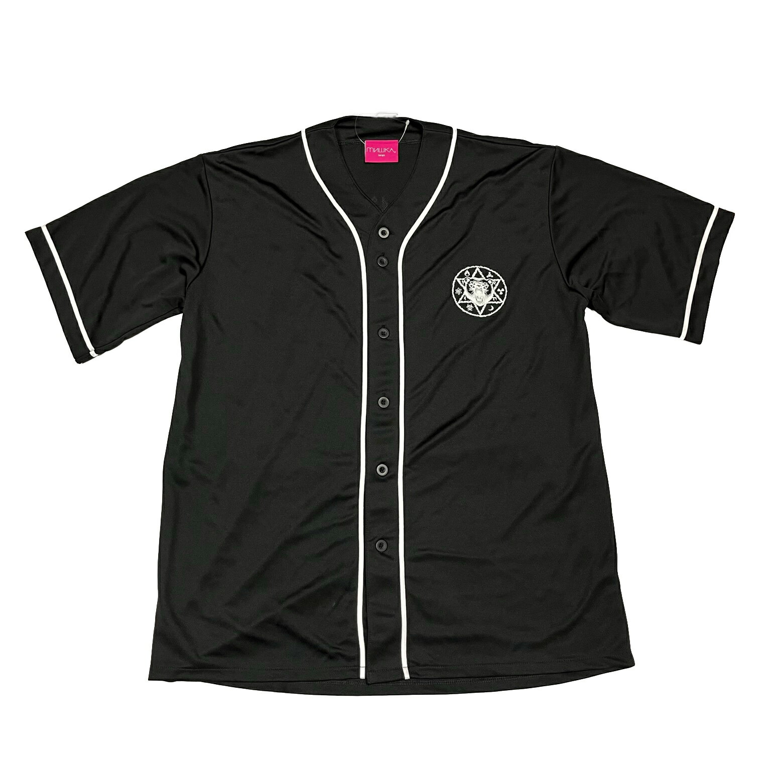 y MISHKA / PRAYER CIRCLE BASEBALL JERSEY / BLACK z@~VJ@x[X{[Vc@Vc@@ubN@@