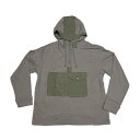【 MISHKA / SWITCHING HALF ZIP HOODIE / LIGHT GRAY 】 ミシカ フーディ パーカー スウェット ハーフジップ ライトグレー グレー 灰色 送料無料