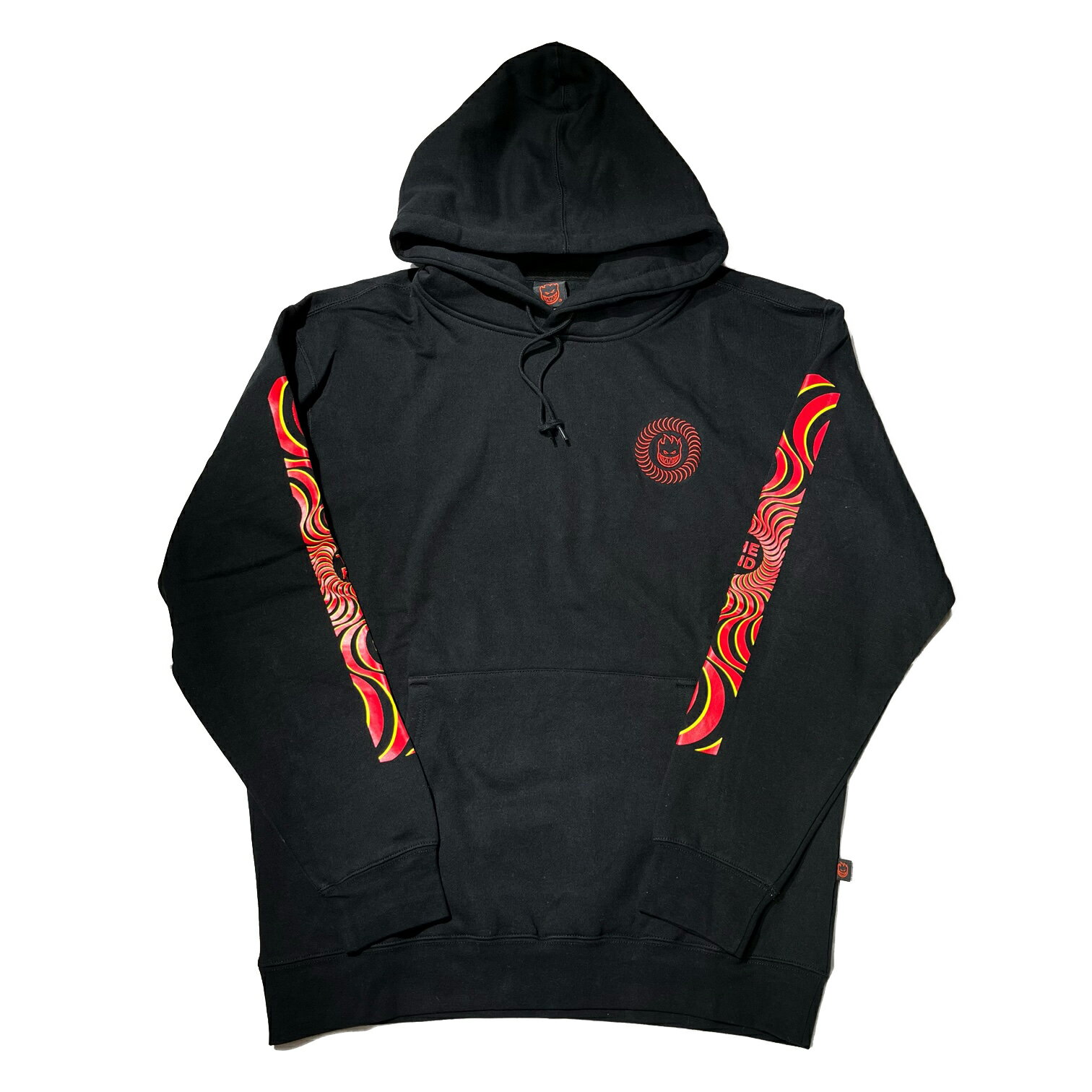 y SPITFIRE / CLASSIC SWIRL OVERLAY SLEEVE HOODIE / BLACK z Xsbgt@CA Xsbgt@C[ XEFbgp[J[ t[fB[ ubN  XP[g{[h