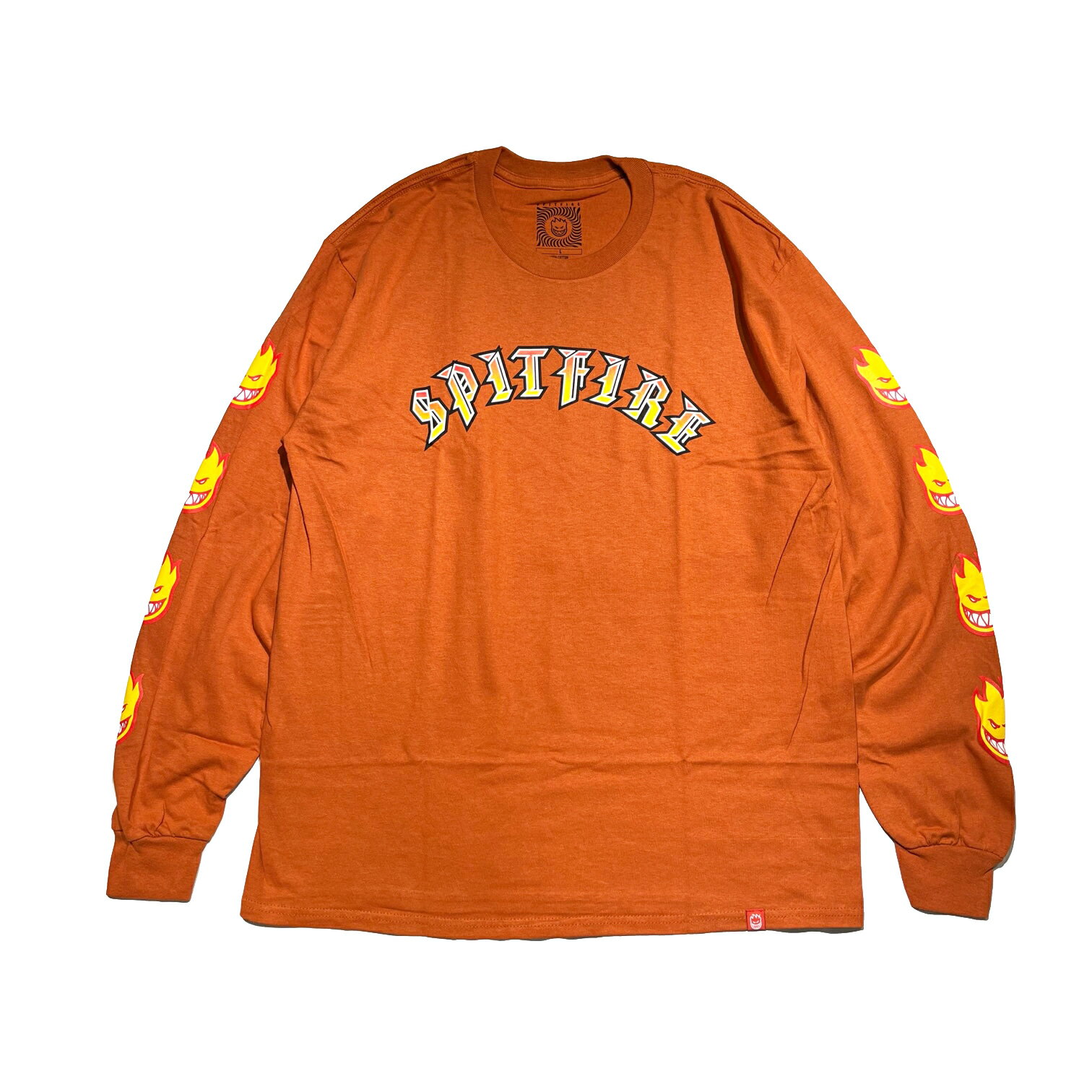 y SPITFIRE / OLD E BIGHEAD FILL SLEEVE L/S TEE / T ORANGE z Xsbgt@CA Xsbgt@C[  TVc IW XP[g{[h