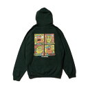 【 TOYMACHINE / TM PAINT COLLAB TOYMACHINE FAMILY SWEAT PARKA / F . GREEN 】 トイマシーン TMペイント パーカー フーディ スウェット フォレストグリーン ディープ グリーン 緑 深緑 送料無料