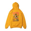 【 TOYMACHINE / TM PAINT COLLAB WELCOME TO HELL SWEAT PARKA / GOLD 】 トイマシーン TMペイント パーカー フーディ スウェット ゴールド イエロー 黄色 系 送料無料