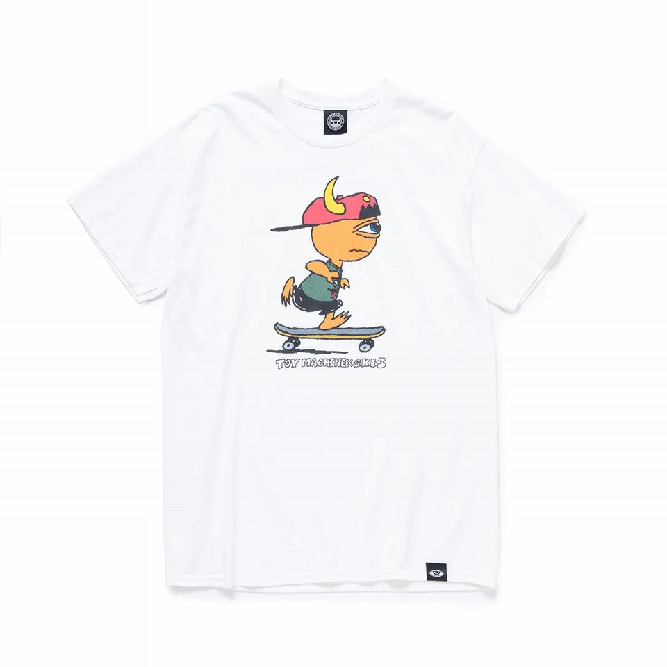  TOYMACHINE / SKB3 collaboration / SECT CRUISING SS TEE / WHITE ۡȥޥsKetChboOok3å֥å꡼TġȾµۥ磻ȡ̵