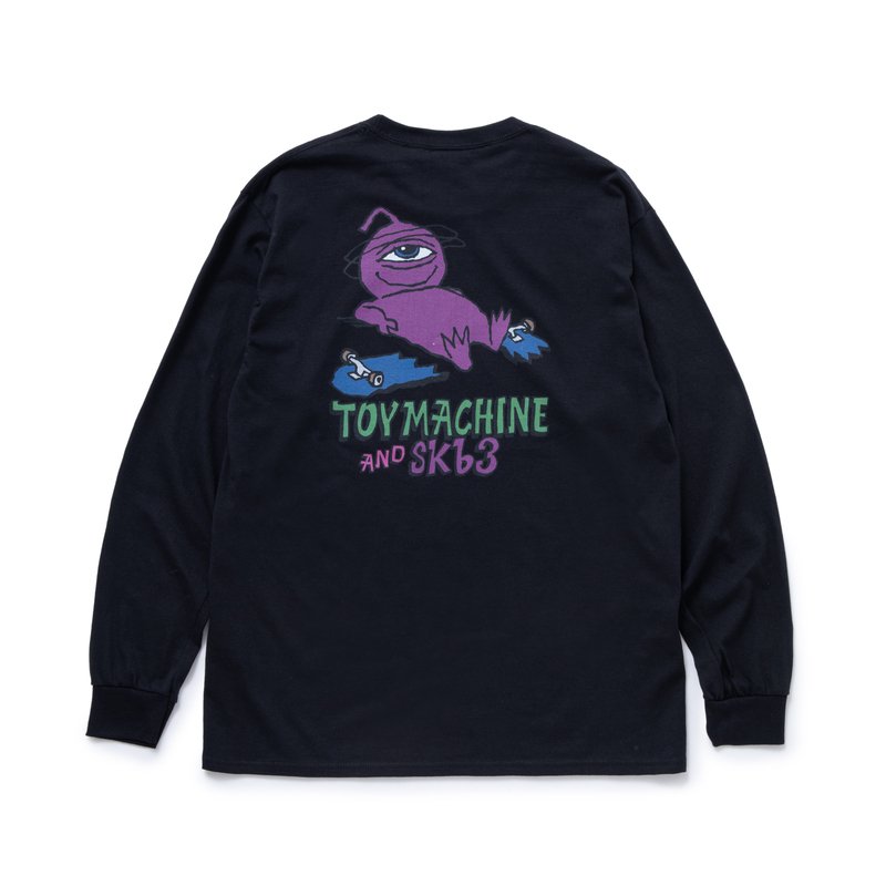  TOYMACHINE / SKB3 collaboration / SECT FALLING DOWN LONG TEE / BLACK ۡȥޥsKetChboOok3å֥å꡼TġĹµT֥å̵