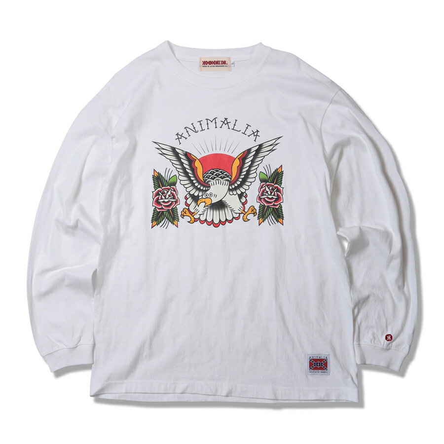 y ANIMALIA / L/S Tee - Eagle & Roses / WHITE z@Aj}A@TVc@@T@zCg@@