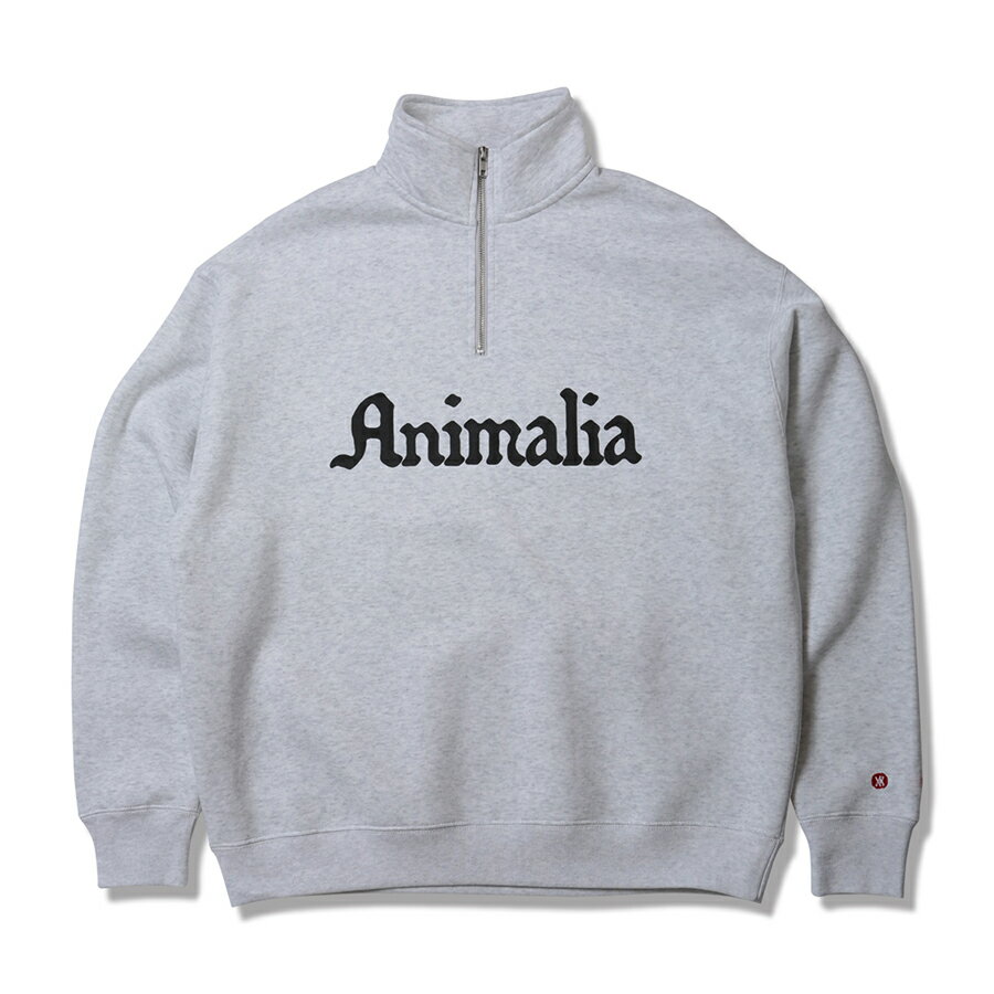 【 ANIMALIA / HALF-ZIP LOOSE FIT SWEAT / GRAY 】 アニマリア ハーフジップ スウェット トレーナー ..