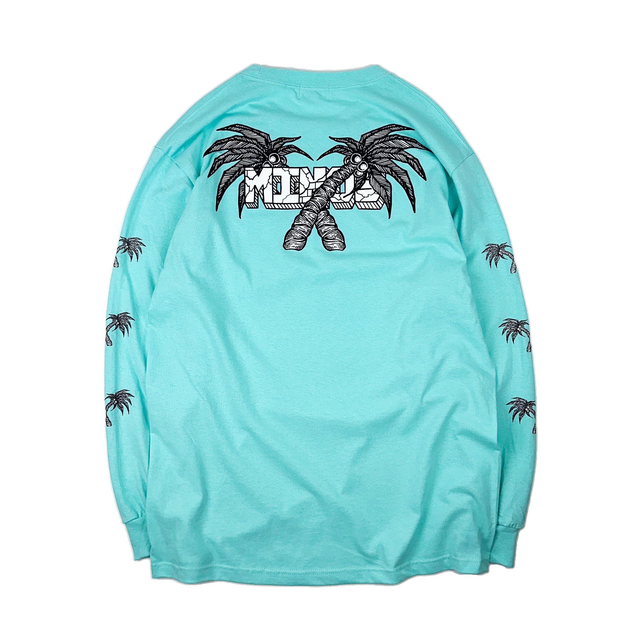 y MINOS / X PALM TREE L/S TEE / GREEN z ~mX  TVc O[ Gh ^[RCY BLACK SWALLOW TATTOO