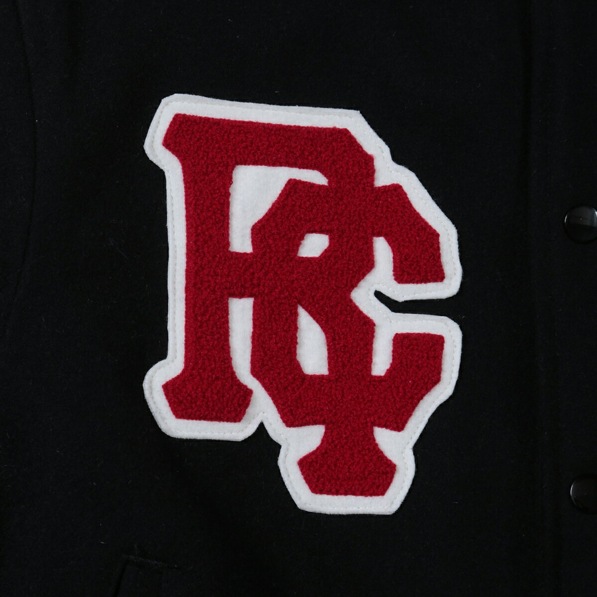 【 ANIMALIA / MELTON STADIUM JACKET / BLACK 】アニマリア ベースボール ジャケット スタジャン メルトン サガラ ワッペン スカンク バンジョーブラック 黒ブランドアウター メンズ スタジアムジャンパーメンズ ストリート系 スタジャンメンズブランド