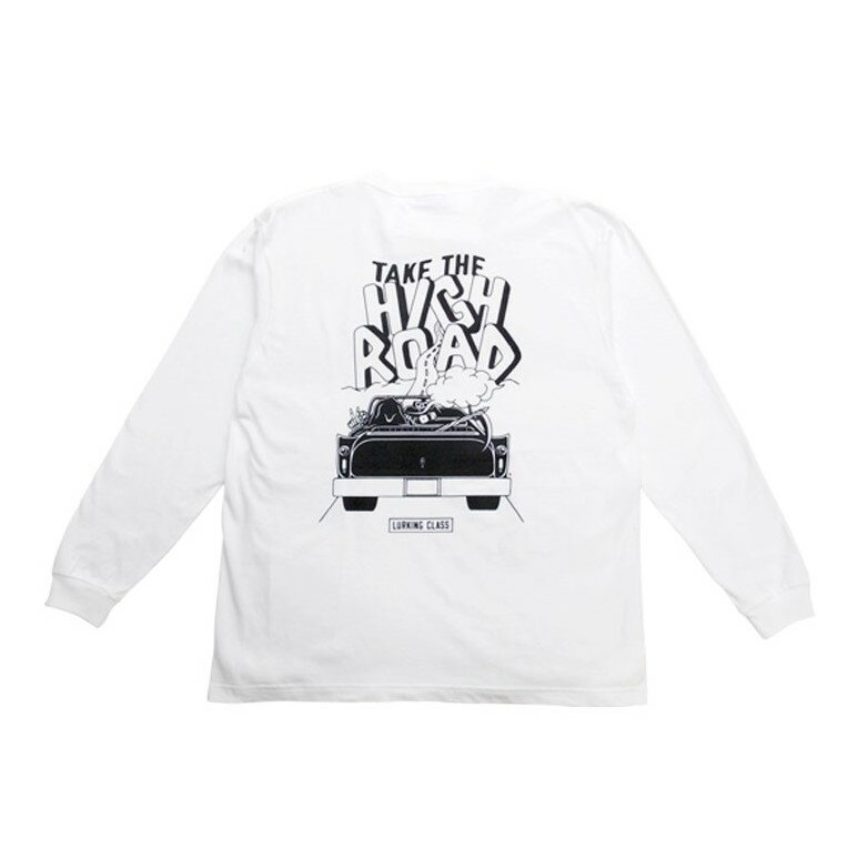 y LURKING CLASS / HIGH ROAD L/S TEE / WHITE z [LONX  TVc zCg