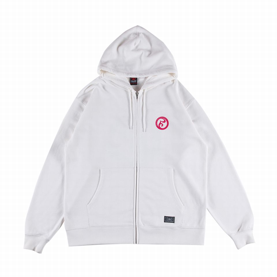 y ROLLING CRADLE / LOGO LOGO ZIP HOODIE / WHITE z [ONCh N XEFbg p[J[ t[fB@Wbv zCg@