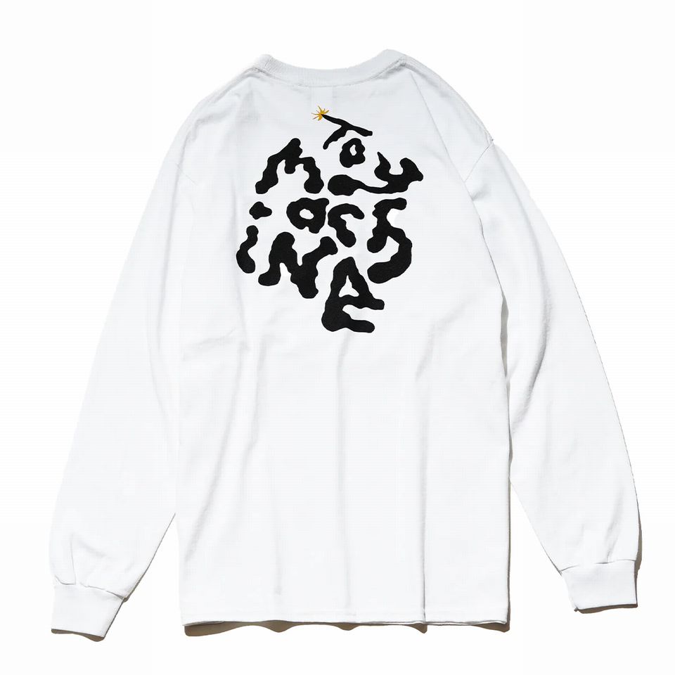 y TOYMACHINE / MARKED MONSTER EMBROIDERY LONG TEE / WHITE z@gC}V[@gC}@TVc@@T@zCg@@