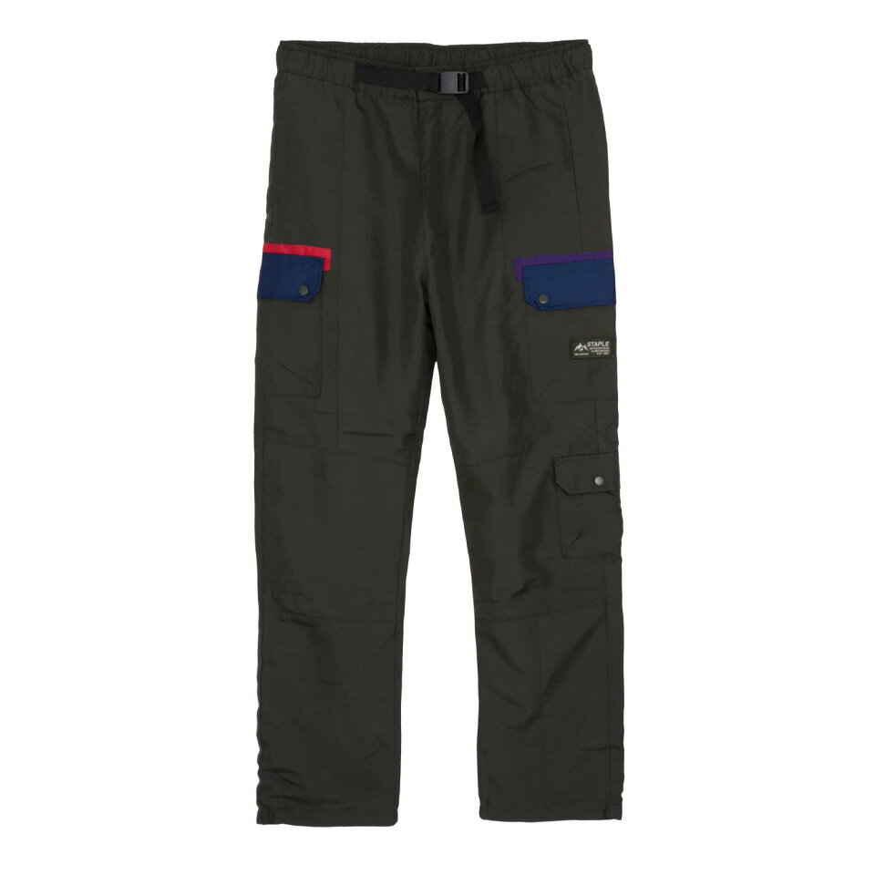 y STAPLE / OUTDOOR DVSN PANTS / OLIVE z@XeCv pc J[Spc I[u O[