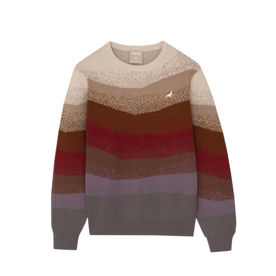 y STAPLE / LANDSCAPE INTARSIA SWEATER / MULTI z XeCv jbg Z[^[ {[_[ }`