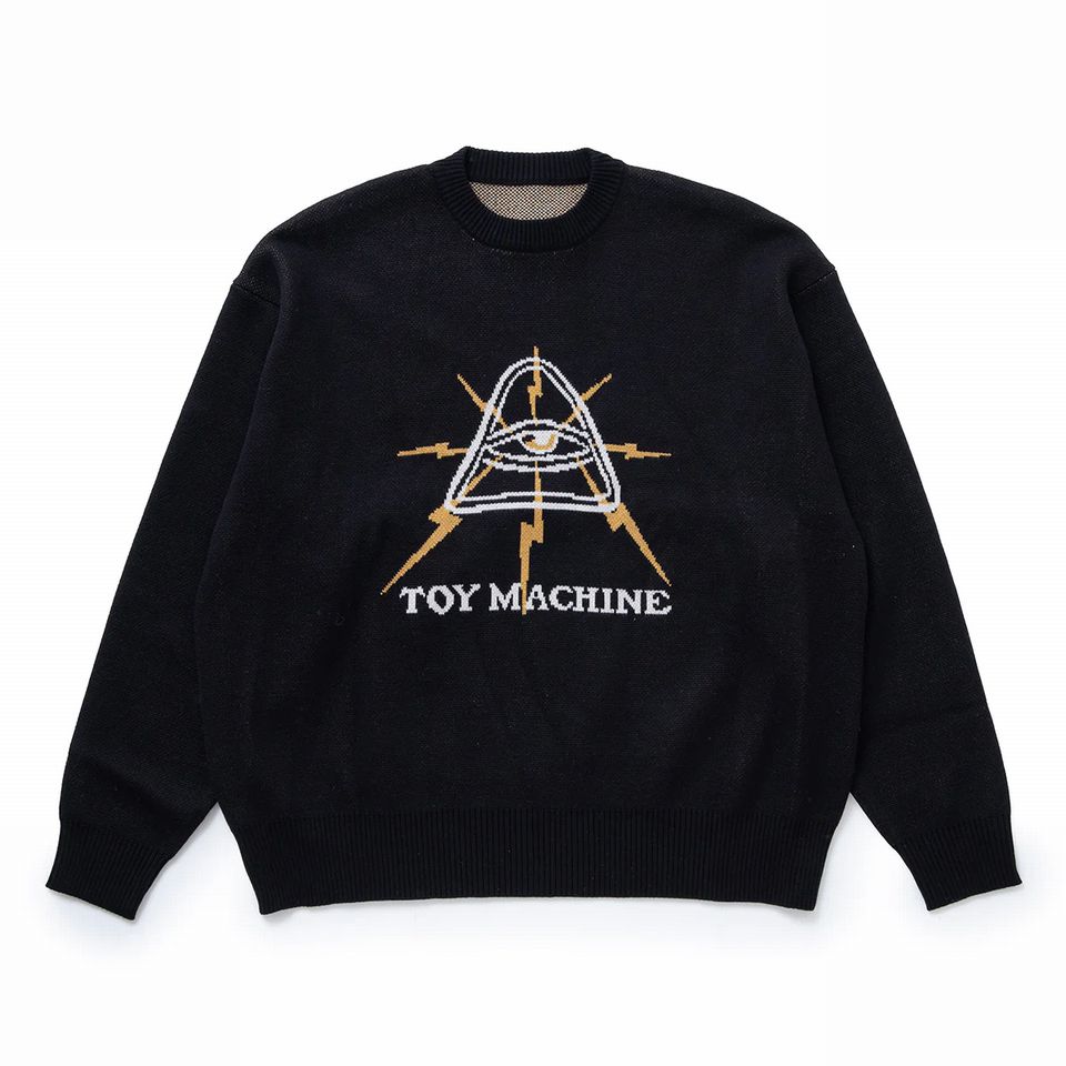 y TOYMACHINE / LIGHTNING EYE KNIT SWEATER / BLACK z@gC}V[@gC}@Z[^[@jbg@ubN@@