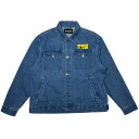 【 TOY MACHINE / VACCINE LOOSE FIT DENIM JACKET / L . BLUE 】 トイマシーン トイマ アウター ジャケット デニム Gジャン ルーズシルエット ライト ブルー 青 送料無料