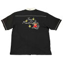 【 TOYMACHINE / AMONGSTIT BOWLING SHIRTS / BLACK 】 トイマシーン トイマ シャツ 半袖 ボーリングシャツ ルーズシルエット ブラック 黒 送料無料