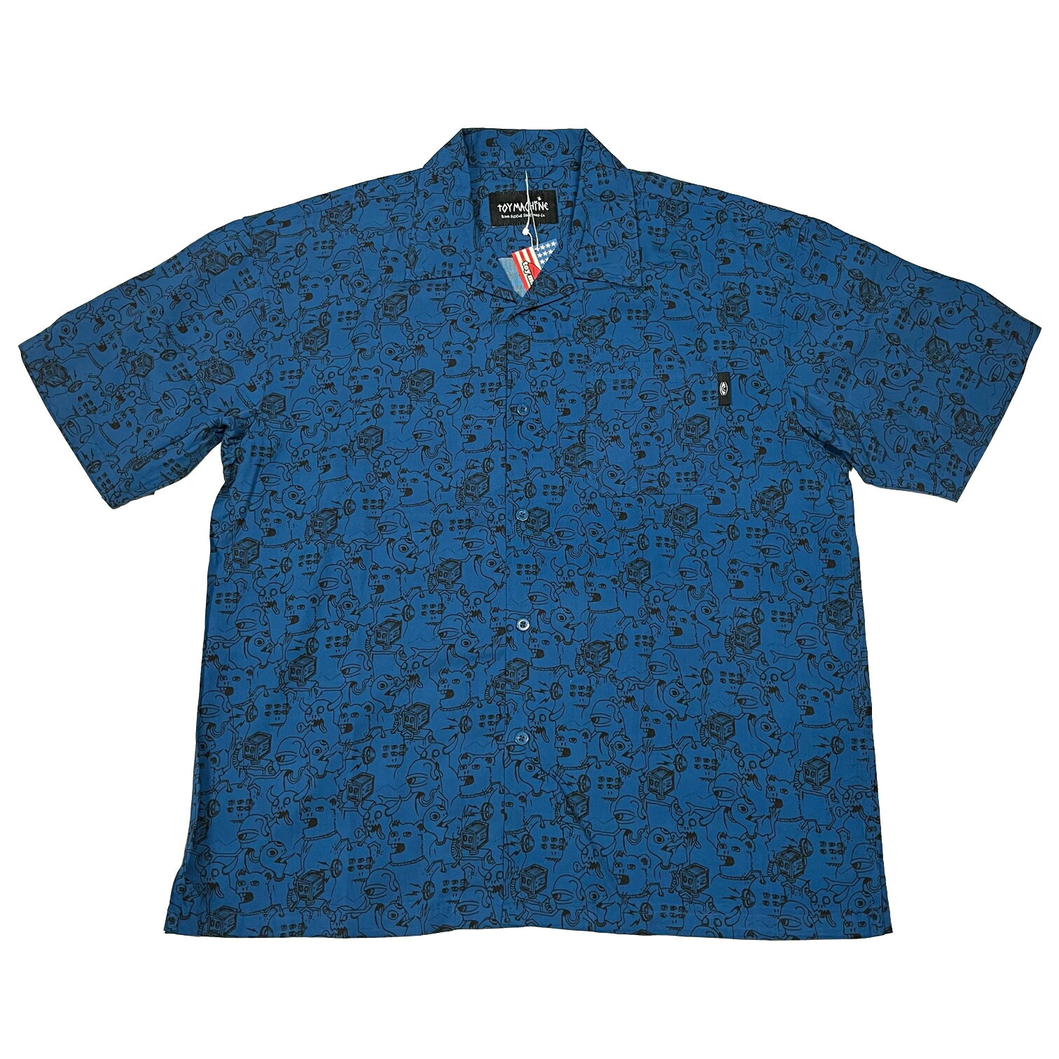 y TOYMACHINE / CHARACTERS PRINT SHIRTS / NAVY z@gC}V[@gC}@Vc@@@[YVGbg@lCr[@