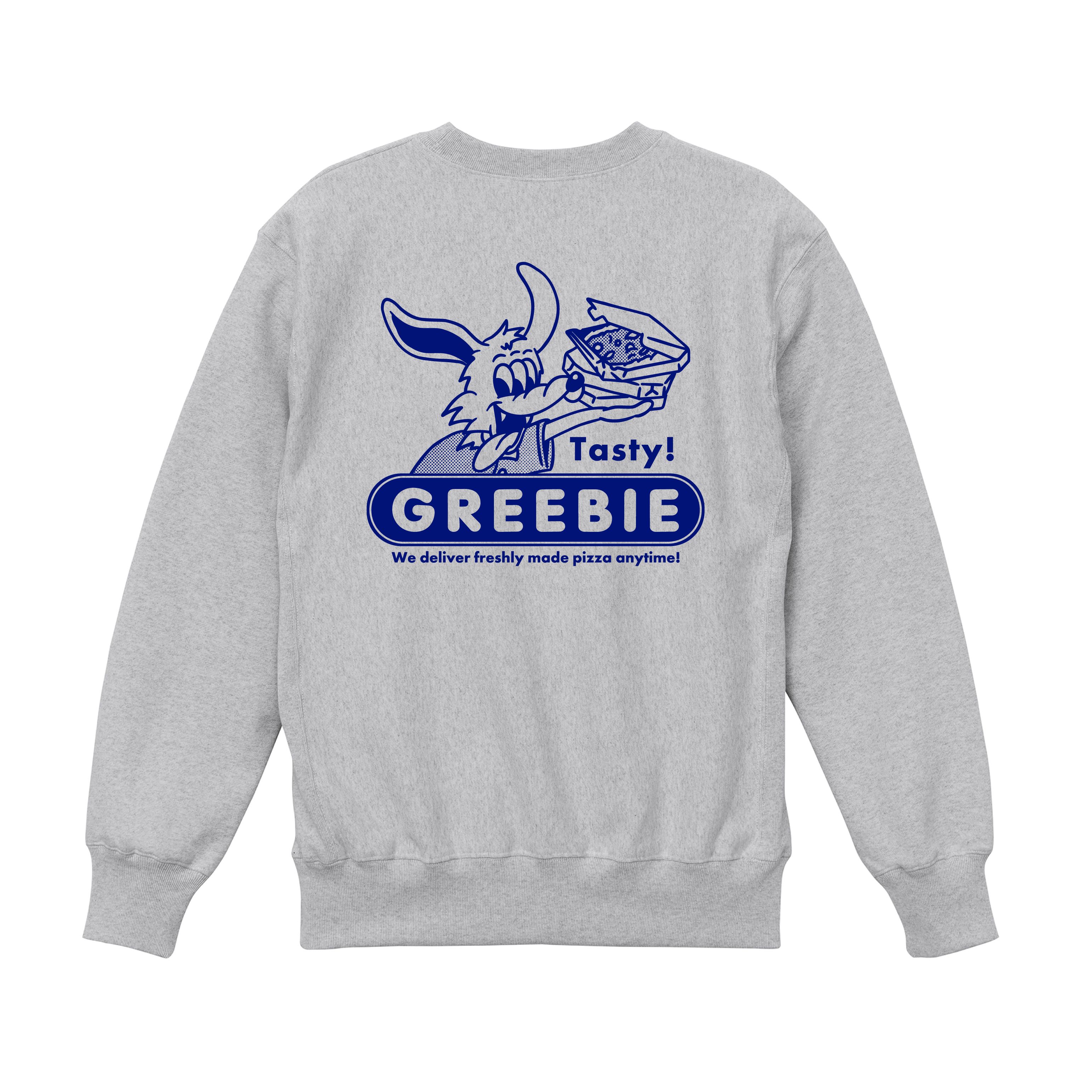 y Greebie / Pizza Store Logo Sweat / ASH GRAY z O[r[ N[lbN XEFbg g[i[ O[ D