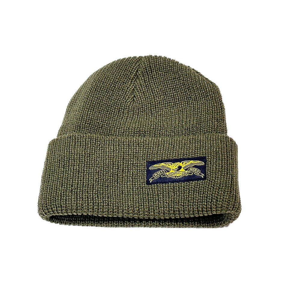 y ANTI HERO / STOCK EAGLE LABEL CUFF BEANIE / OLIVE z A^Cq[[ A`q[[ jbgLbv r[j[ I[u XP[g{[h