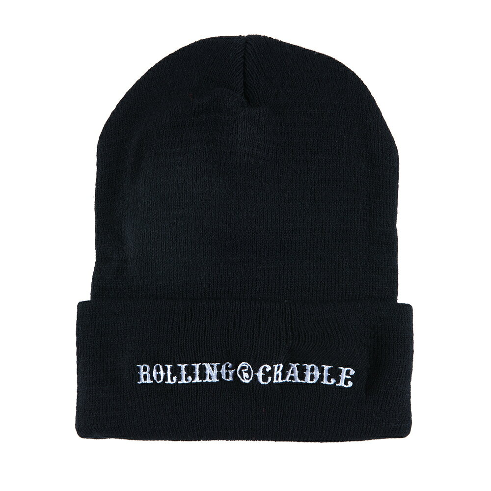 y ROLLING CRADLE / LOGO KNIT CAP / BLACK z [ONCh N jbg Lbv r[j[ jbgX ubN 