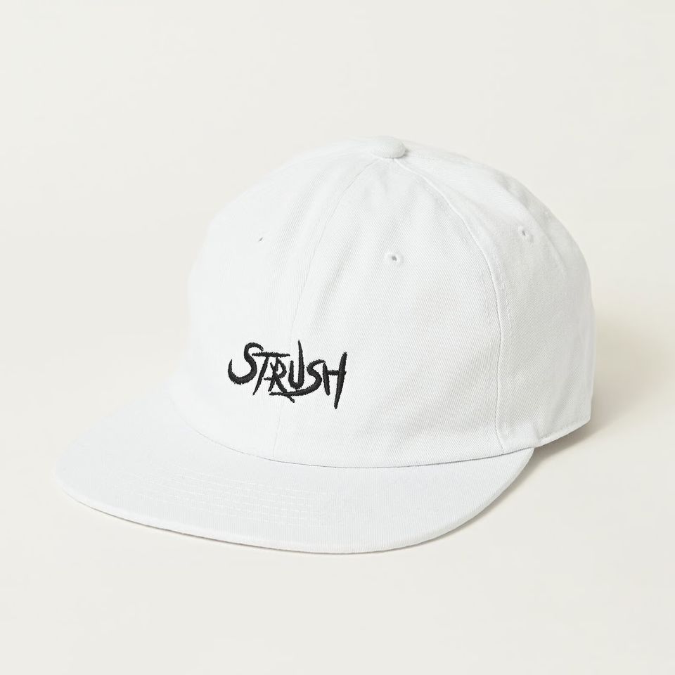 y STRUSH / SCRIPT EMB STRAPBACK CAP / WHITE z XgbV Lbv XgbvobN tbgoCU[ XP{[ XP[g{[h zCg 