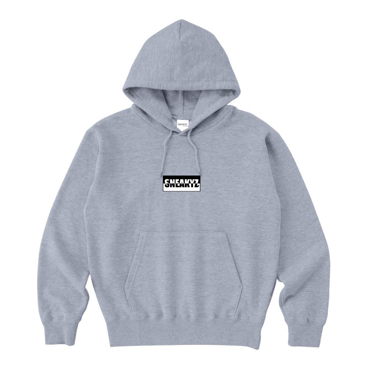 y SNEAKYZ / BICOLOR BOX LOGO HOODIE / GRAY z Xj[L[Y XEFbg p[J[ t[fB Xm[{[h XP[g{[h O[ D