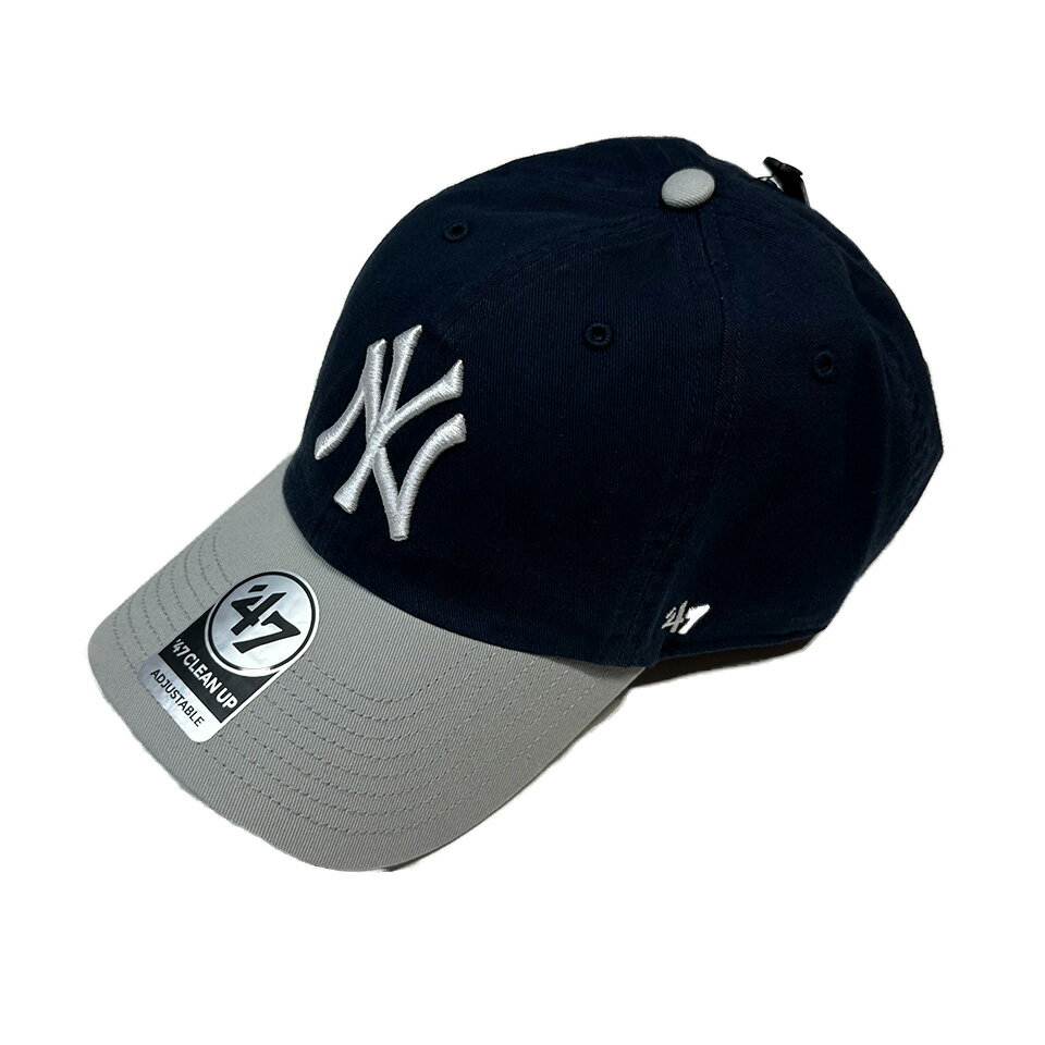 y '47 CLEAN UP Yankees / NAVY ~ GRAY z tH[eB[Zu Lbv MLB L[X c[g[@O[ D lCr[ 