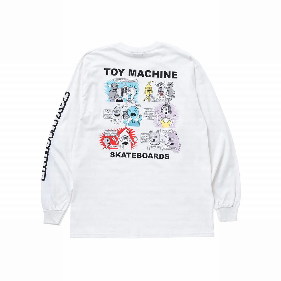 y TOYMACHINE / TOYMACHINE TRACT LONG TEE / WHITE z@gC}V[@gC}@TVc@@T@zCg@