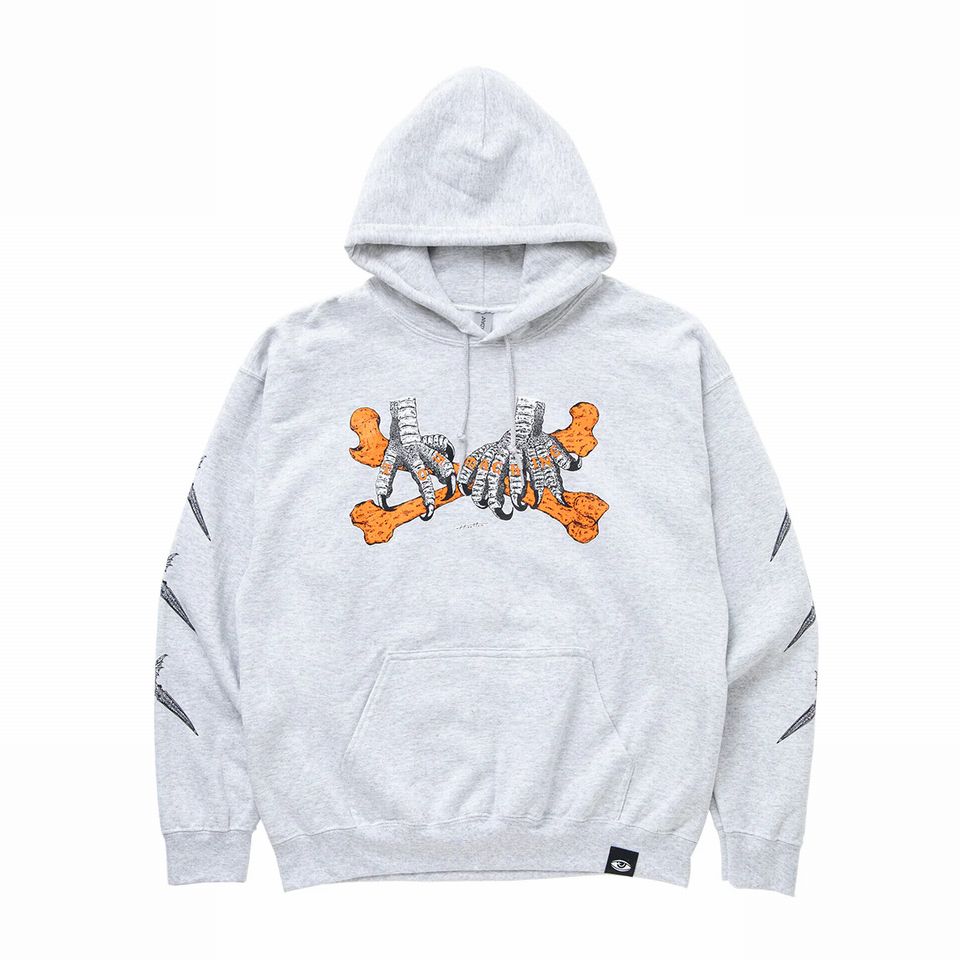 【 TOYMACHINE / Hirotton collab. Claw hoody / ASH GRAY 】 トイマシーン トイマ ヒロットン フーディ パーカー スウェット アッシュ グレー