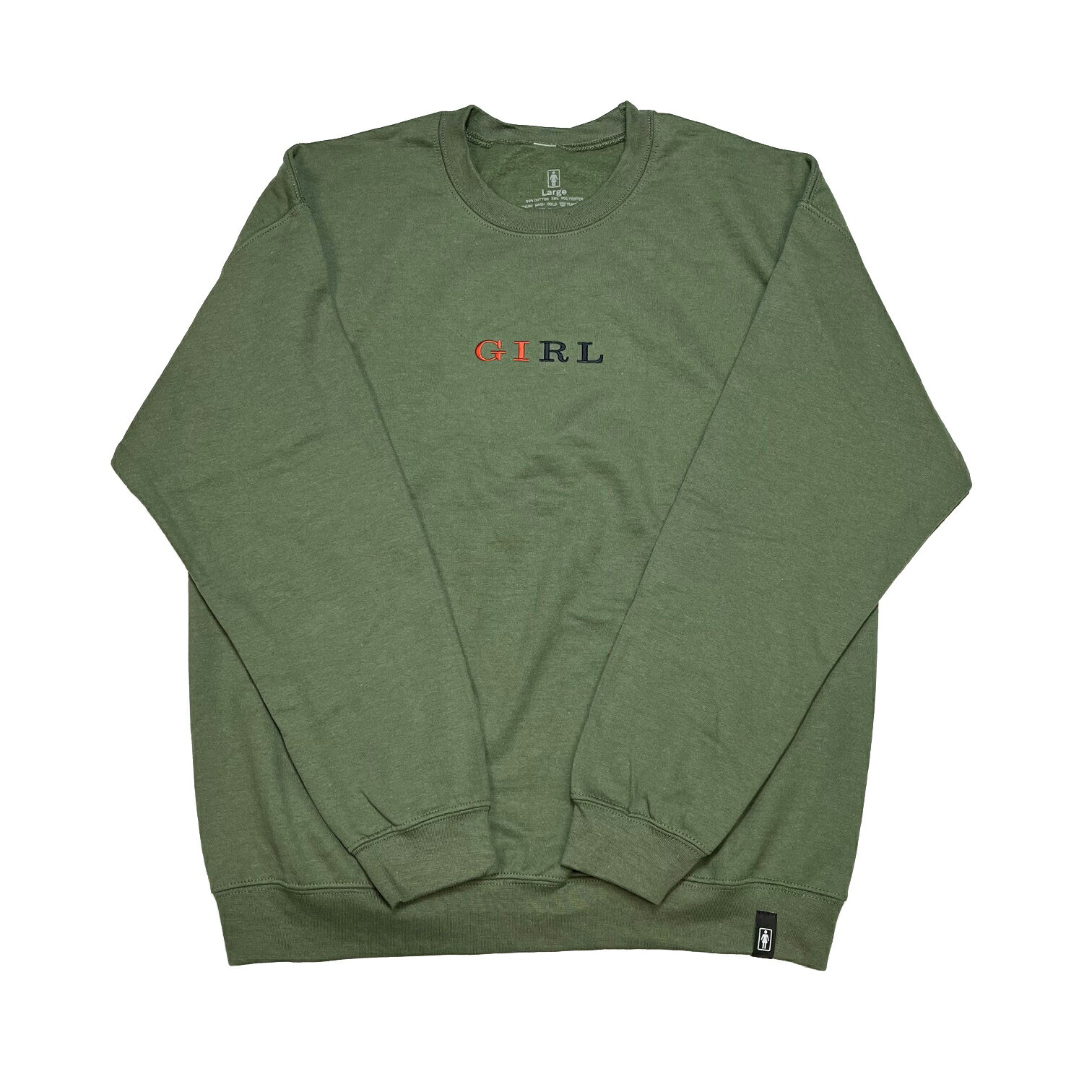 y GIRL / SERIF CREW SWEAT / ARMY z K[ XEFbg N[lbN A[~[O[ I[u XP[g{[h