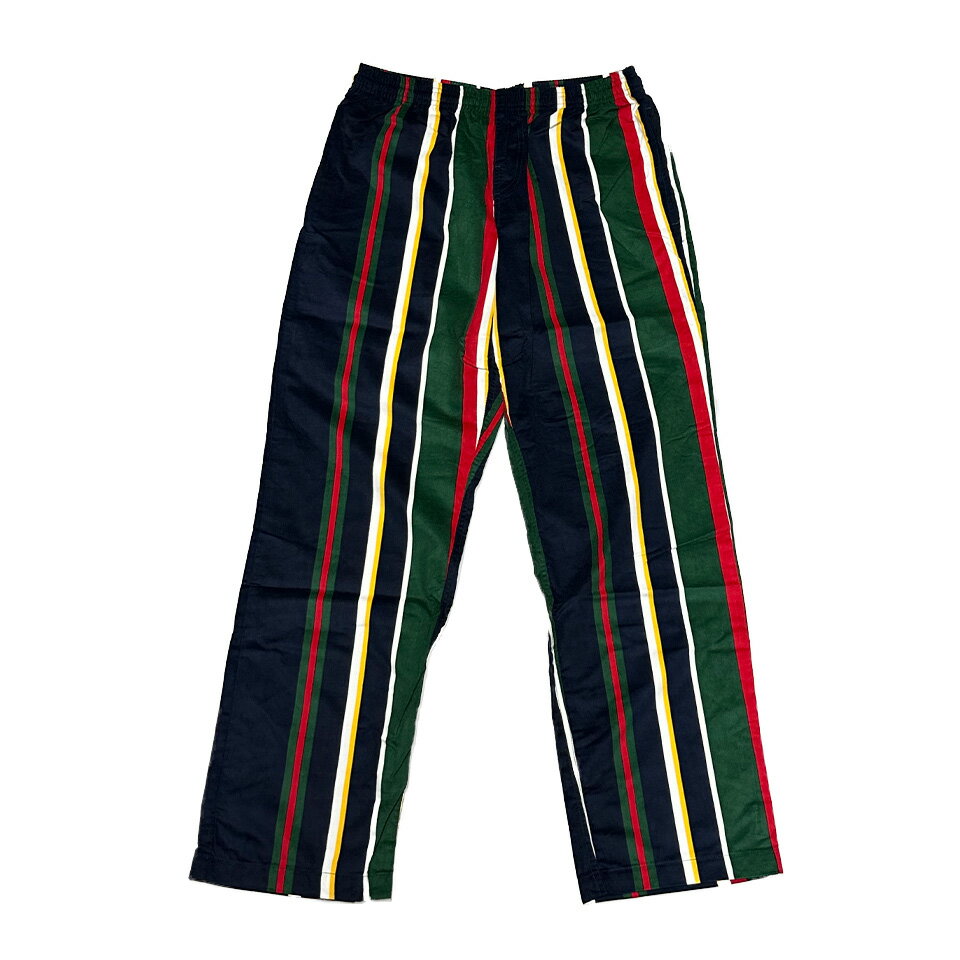 【 MN+LA / IBIZA WIDE LOUNGE PANTS / MULTI 】 エムエヌエルエー パボトムス sストライプ イージー パンツ マルチカラー ネイビー レッド 赤 グリーン 緑 イエロー 黄色 ホワイト 白