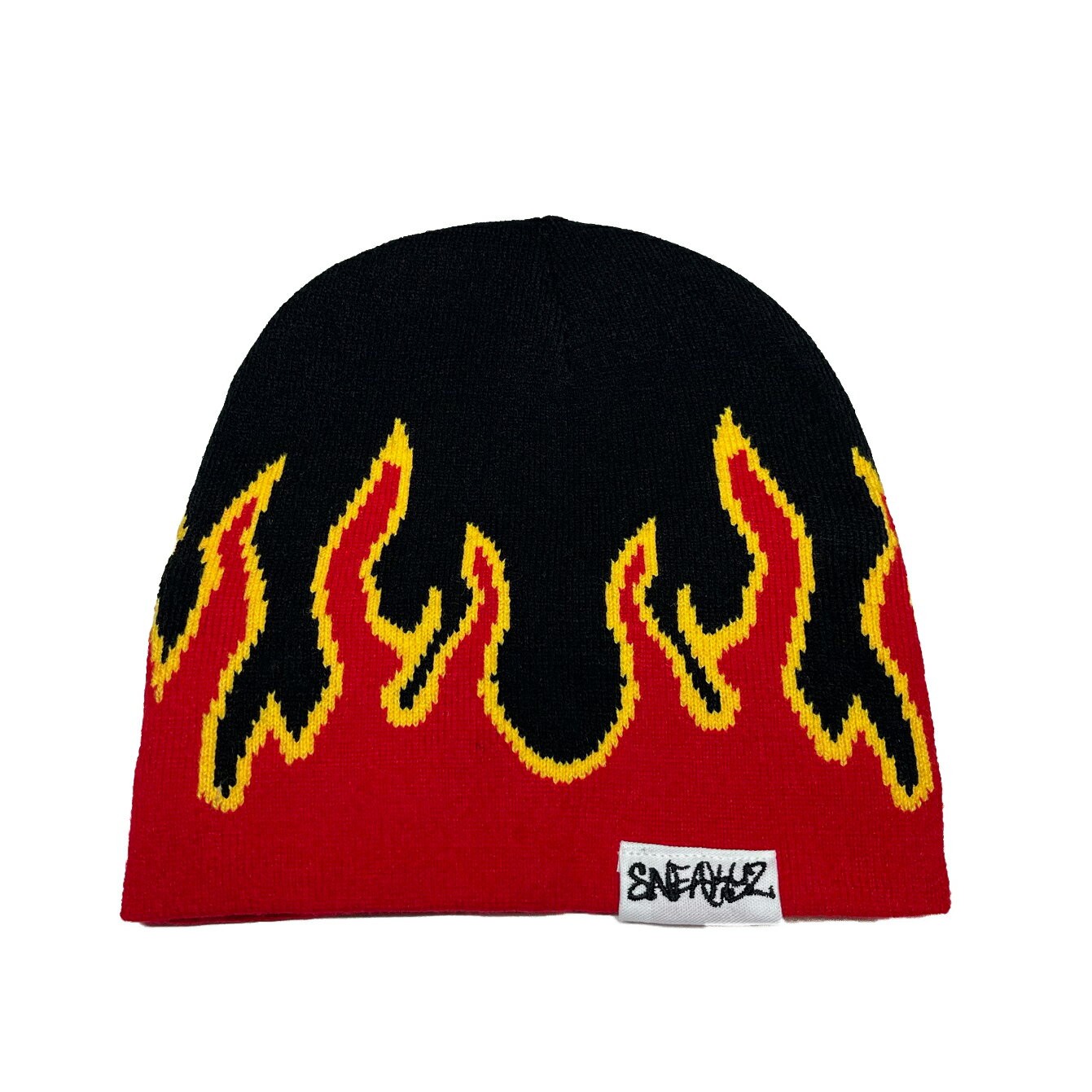 y SNEAKYZ / PATTERN SINGLE BEANIE / FIRE ~ RED z Xj[L[Y jbgLbv r[j[ Xm[{[h XP[g{[h t@C[ bh 