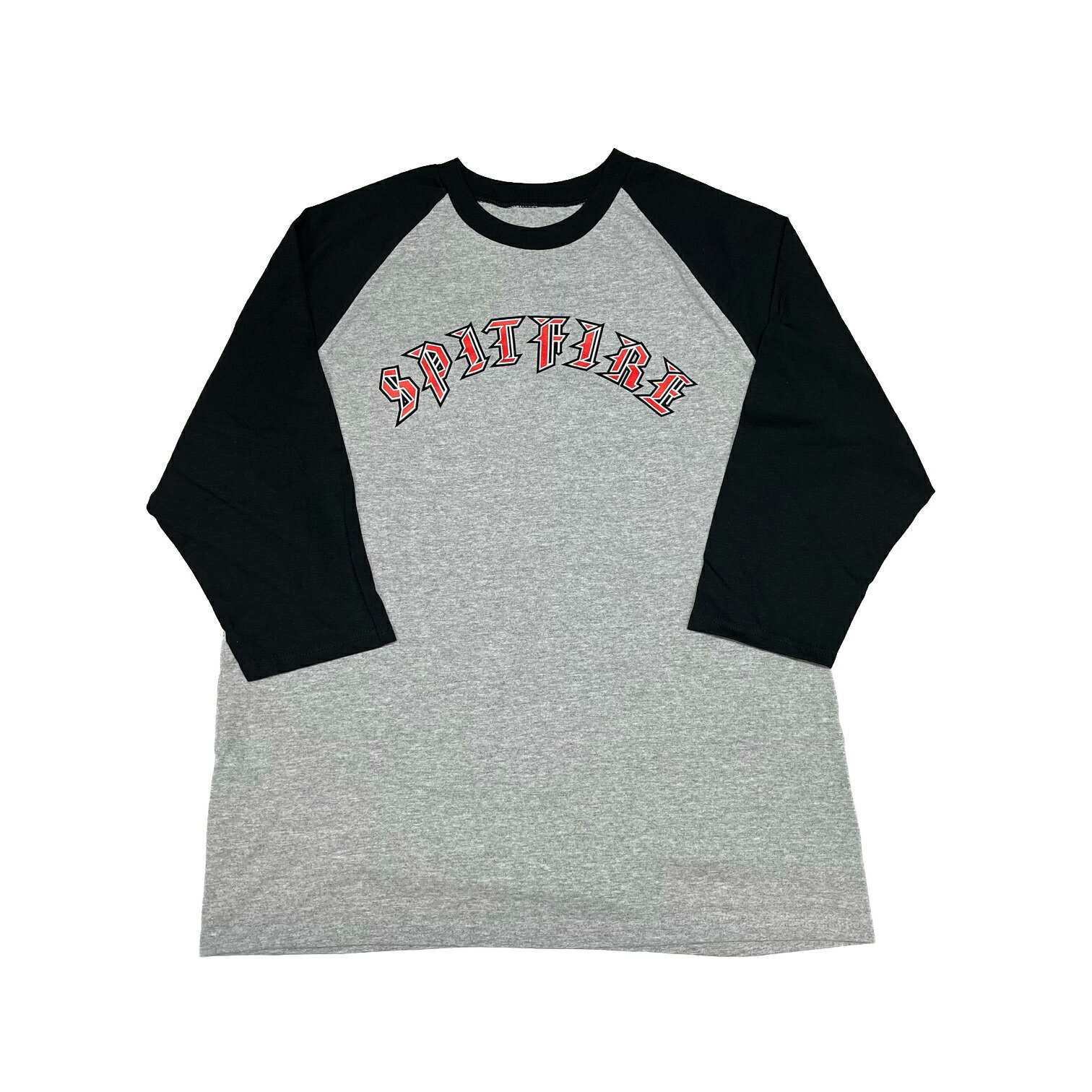 y SPITFIRE / OLD E ARCH 3/4 SLEEVE TEE / GRAY ~ BLACK z Xsbgt@CA Xsbgt@C[ 7 TVc O x[X{[T O[ D XP[g{[h