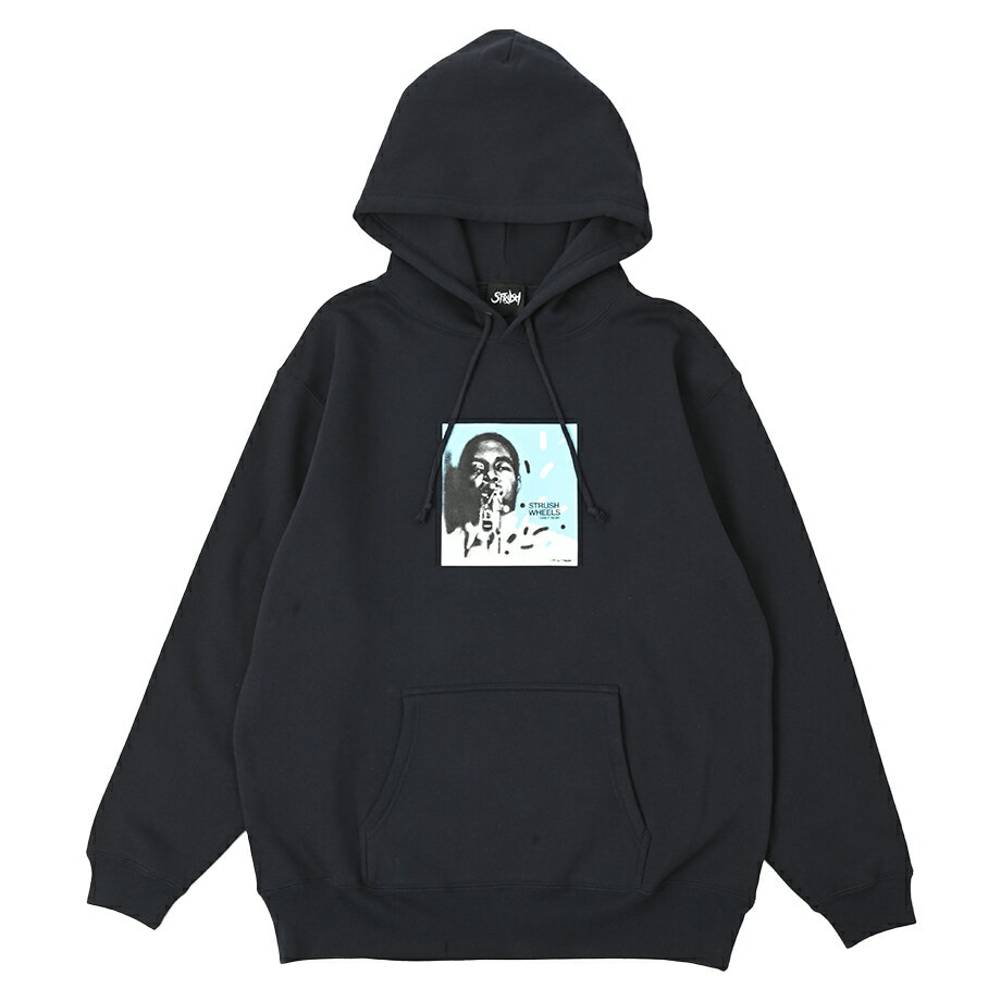 y STRUSH / DAILY SESH Pullover Hood / NAVY z XgbV p[J[ t[fB XEFbg XP{[ XP[g{[h lCr[ 