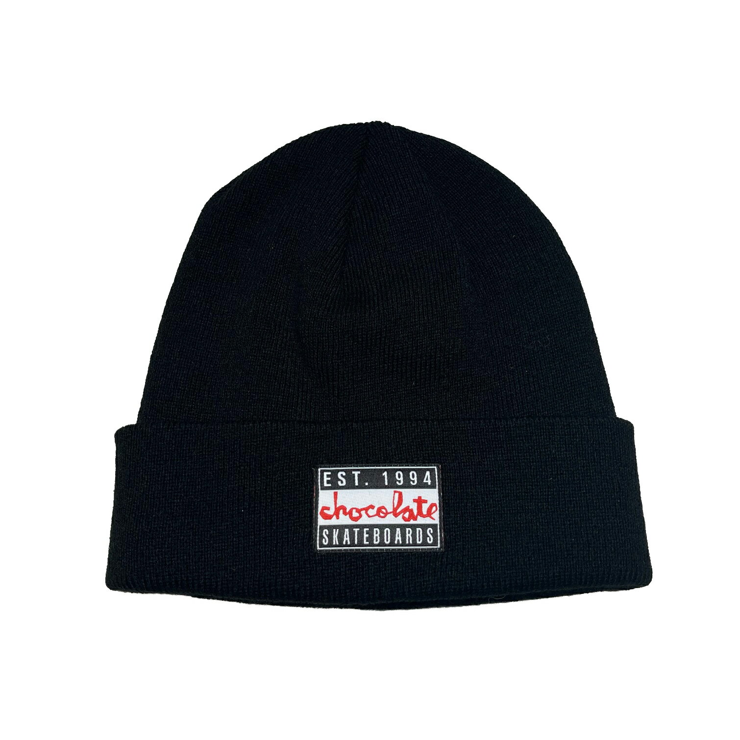 【 chocolate / ADVISORY BEANIE / BLACK 】 チョコレート ニットキャップ ビーニー ブラック 黒 スケートボード