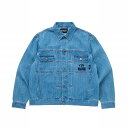 【 TOYMACHINE / VACCINE GET INJECTED DENIM JACKET / LIGHT WASH 】 トイマシーン ジャケット デニム Gジャン ルーズシルエット インディゴ ブルー 青 スケートボード